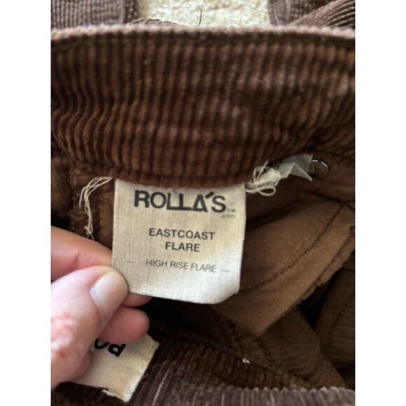 ROLLA'S Women's 24 Eastcoast Flare Brown Corduroy Pants High Rise $139 - Picture 5 of 9